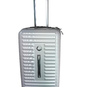 Slightly Used Silver Delsey Trunk Hardshell Rolling Suitcase